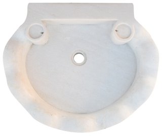 Lavandino in marmo bianco L60xP50xH13 cm · per il