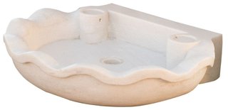 Lavandino in marmo bianco L60xP50xH13 cm · per il