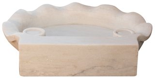 Lavandino in marmo bianco L60xP50xH13 cm · per il