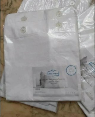 Lotto 10 federe cuscini letto cotone nuove