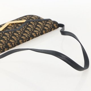 Christian Dior Trotter Canvas Shoulder Bag Navy