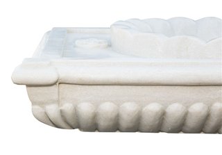 LAVABO IN MARMO SMERLATO BIANCO L80XPR56XH18 CM