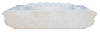 LAVABO IN MARMO SMERLATO BIANCO L80XPR56XH18 CM