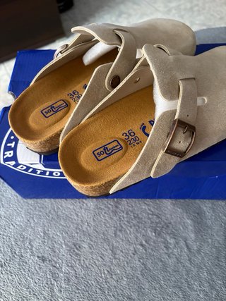 Zuecos Birkenstock Beige