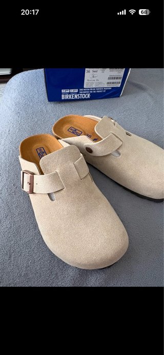 Zuecos Birkenstock Beige