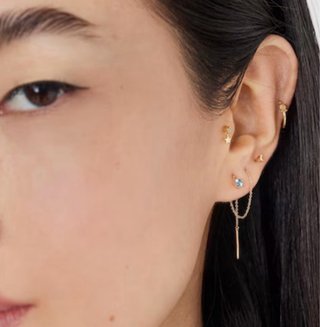 Pendiente Tous Oro 18k Topacio Azul