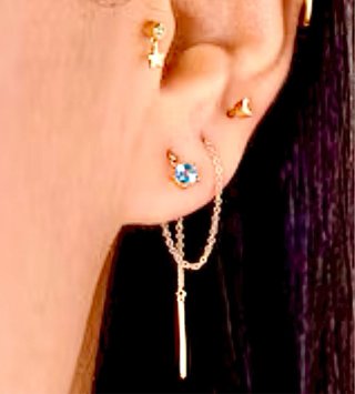 Pendiente Tous Oro 18k Topacio Azul