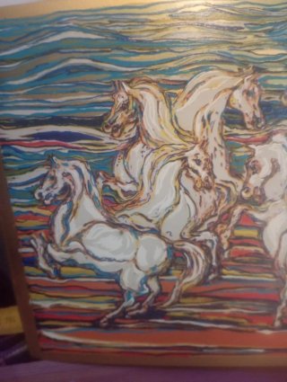 Quadro Cavalli Multicolore