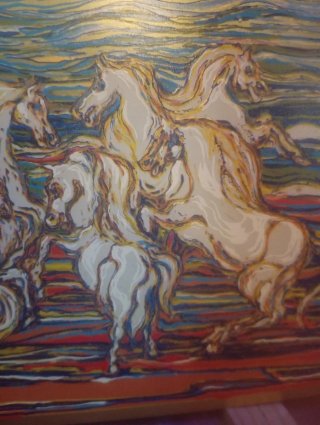 Quadro Cavalli Multicolore
