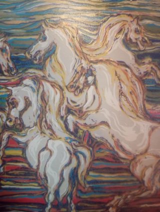 Quadro Cavalli Multicolore