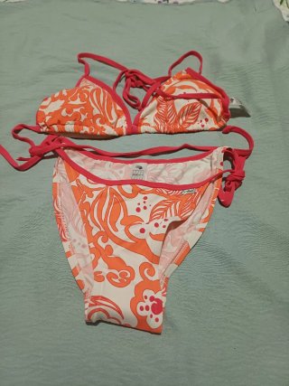 Bikini Dim Naranja y Blanco