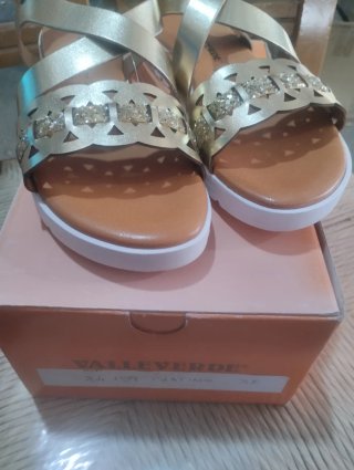 Sandali Valleverde oro donna