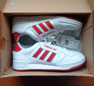 Adidas Continental 80 Stripes Blancas Rojas