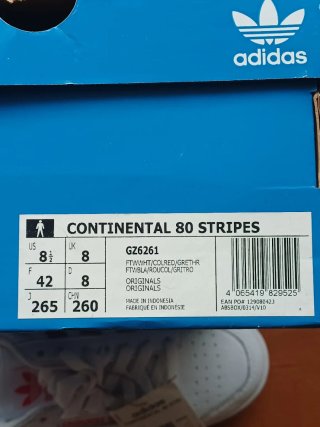 Adidas Continental 80 Stripes Blancas Rojas
