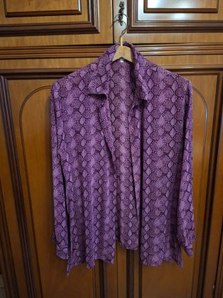 Camicia elegante fantasia pitone XL