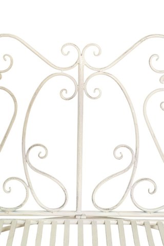 Divanetto panchina Liberty in ferro finitura bianc