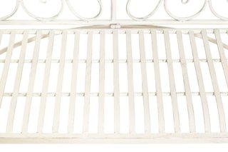 Divanetto panchina Liberty in ferro finitura bianc