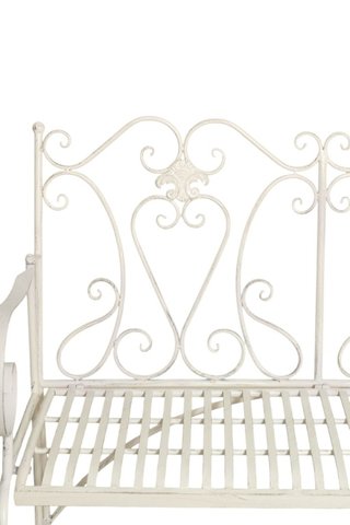 Divanetto panchina Liberty in ferro finitura bianc