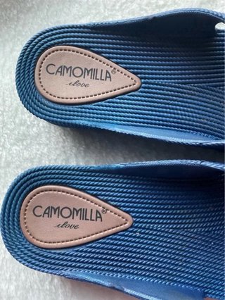 Ciabatte donna CAMOMILLA blu con fiore