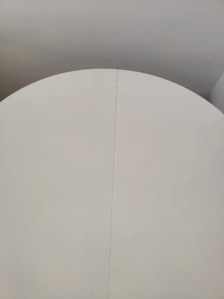 Mesa redonda comedor madera blanca