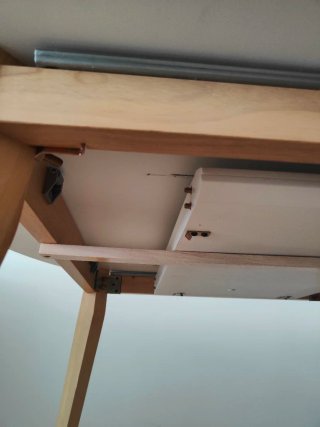 Mesa redonda comedor madera blanca