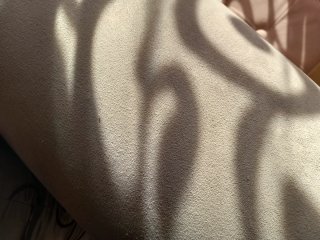 Chaiselongue terciopelo beige y morado