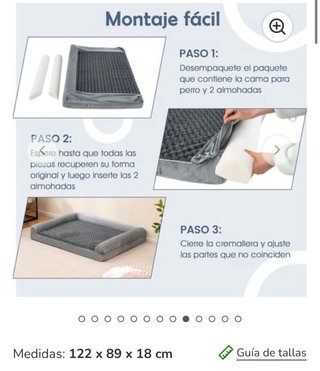 Cama Ortopédica para Perros Gris