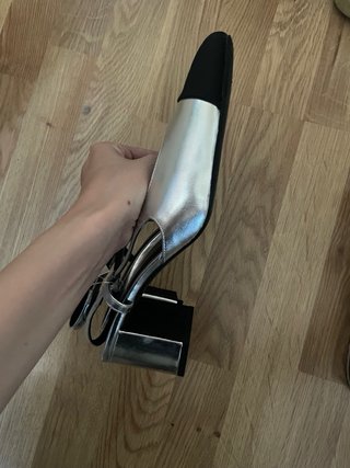 Zapatos slingback bicolor