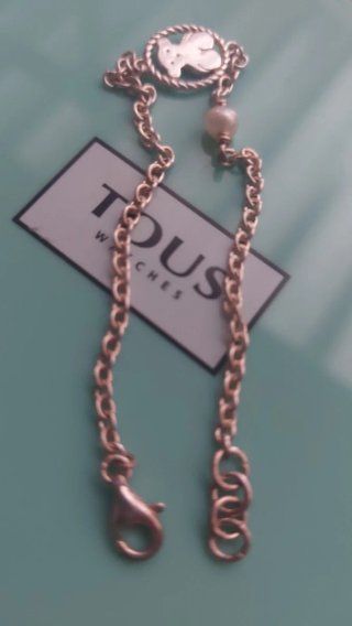 Pulsera Tous Plata Oso Perla