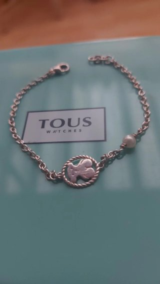 Pulsera Tous Plata Oso Perla