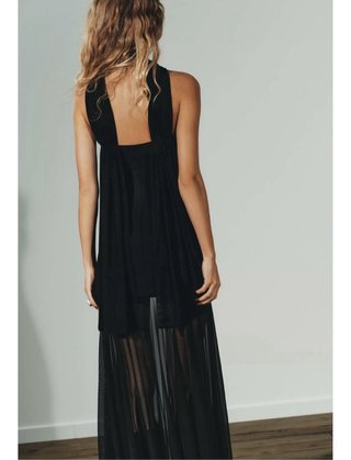 Vestido Zara combinado negro