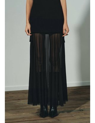 Vestido Zara combinado negro