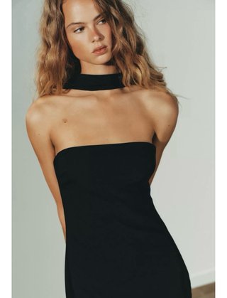 Vestido Zara combinado negro