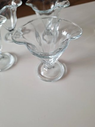 Juego 4 copas de helado cristal