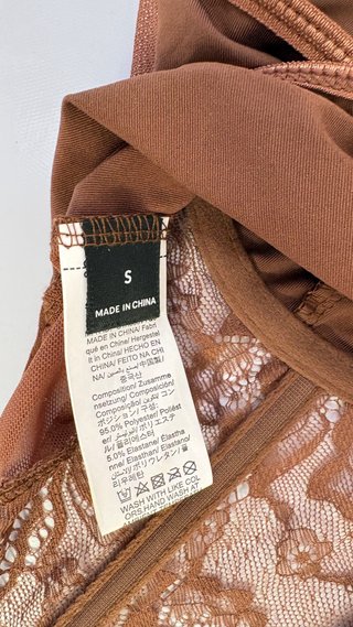 Body encaje marrón talla S nuevo