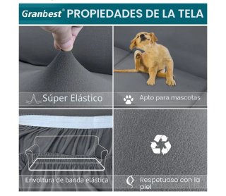 Funda sofá 1/2/3/4 plazas gris