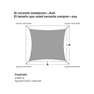 SUNNY GUARD Toldo Vela 4x4m Impermeable Arena