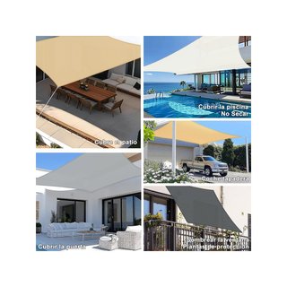 SUNNY GUARD Toldo Vela 4x4m Impermeable Arena