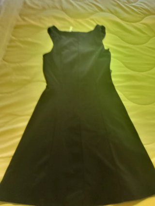 Vestido negro con corsé punto nuevo con etiqueta