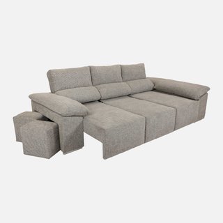 Chaiselongue PALMA - Color Principal : Tela Baltimore - Khaki, Medidas: 270 cm, Orientación Chaiselongue: Derecha