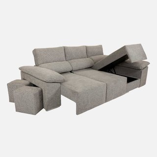 Chaiselongue PALMA - Color Principal : Tela Baltimore - Khaki, Medidas: 270 cm, Orientación Chaiselongue: Derecha