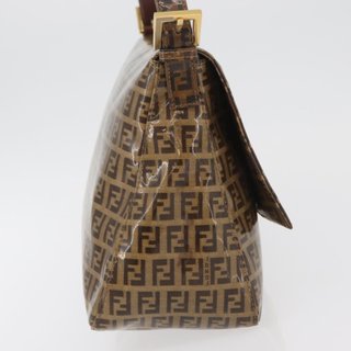 FENDI Zucchino Canvas Mamma Baguette Shoulder Bag