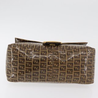 FENDI Zucchino Canvas Mamma Baguette Shoulder Bag