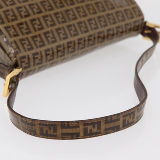 FENDI Zucchino Canvas Mamma Baguette Shoulder Bag