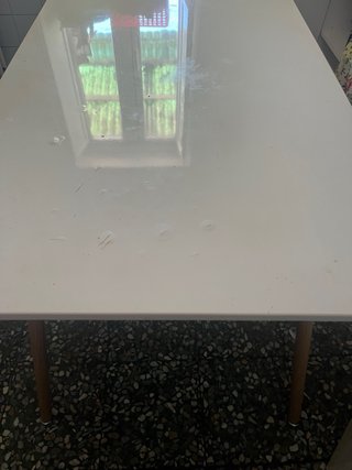 Mesa blanca grande de madera Pontevedra