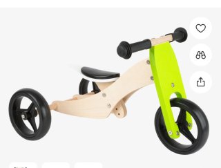 Triciclo Bici Madera Niños Dos en uno