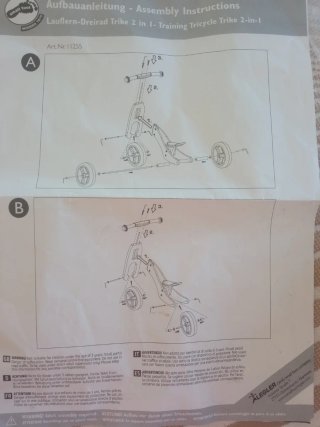 Triciclo Bici Madera Niños Dos en uno