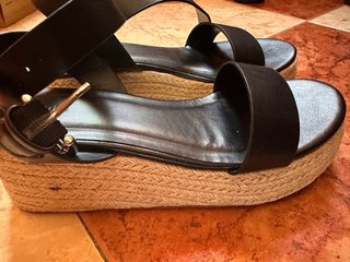 Sandalias Esparto Negras Mujer SIN ESTRENAR