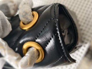 Borsa Gucci Marmont Donna Pelle Nera Oro