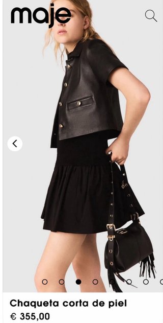 Chaqueta corta piel Maje